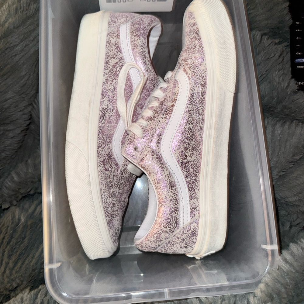 Vans Women's Metallic Pink Sneakers - Picture 2 of 4